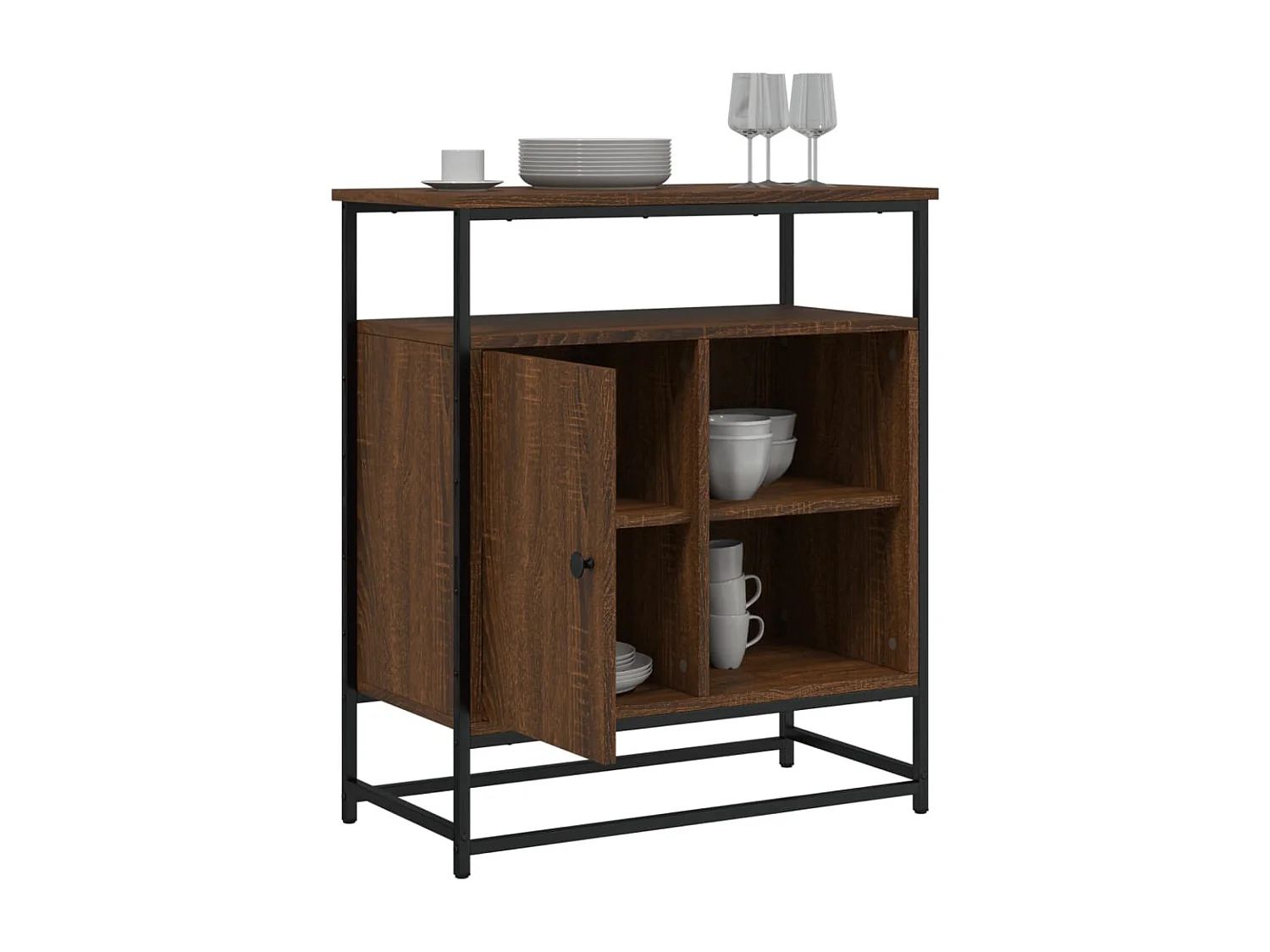 Buffet | Bahut | Meuble de rangement chêne marron 69x35x80 cm bois d'ingénierie