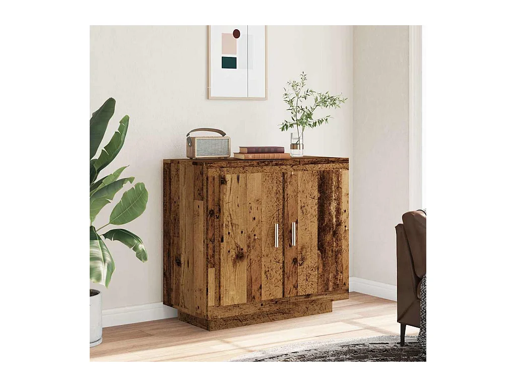 Buffet | Bahut | Meuble de rangement vieux bois 80x40x75 cm bois d'ingénierie