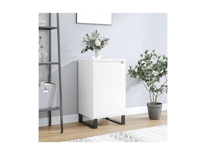 Credenza | Buffet | Armadio Bianca 40x35x70 cm in Legno Multistrato