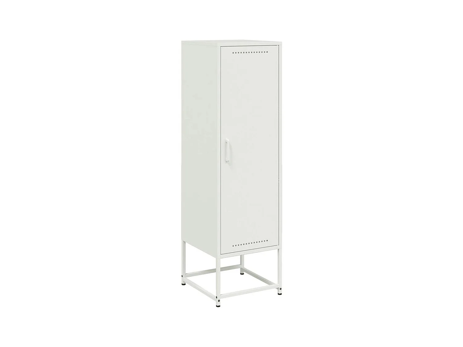Buffet | Bahut | Meuble de rangement haut blanc 36x39x123 cm acier