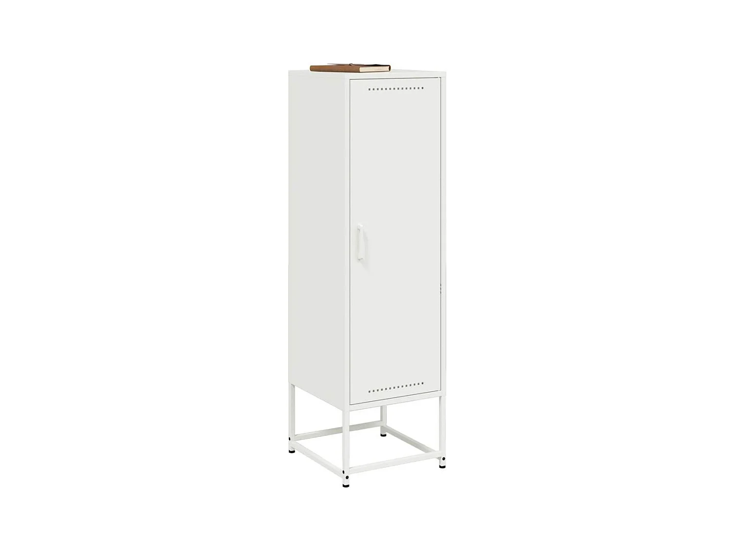 Buffet | Bahut | Meuble de rangement haut blanc 36x39x123 cm acier