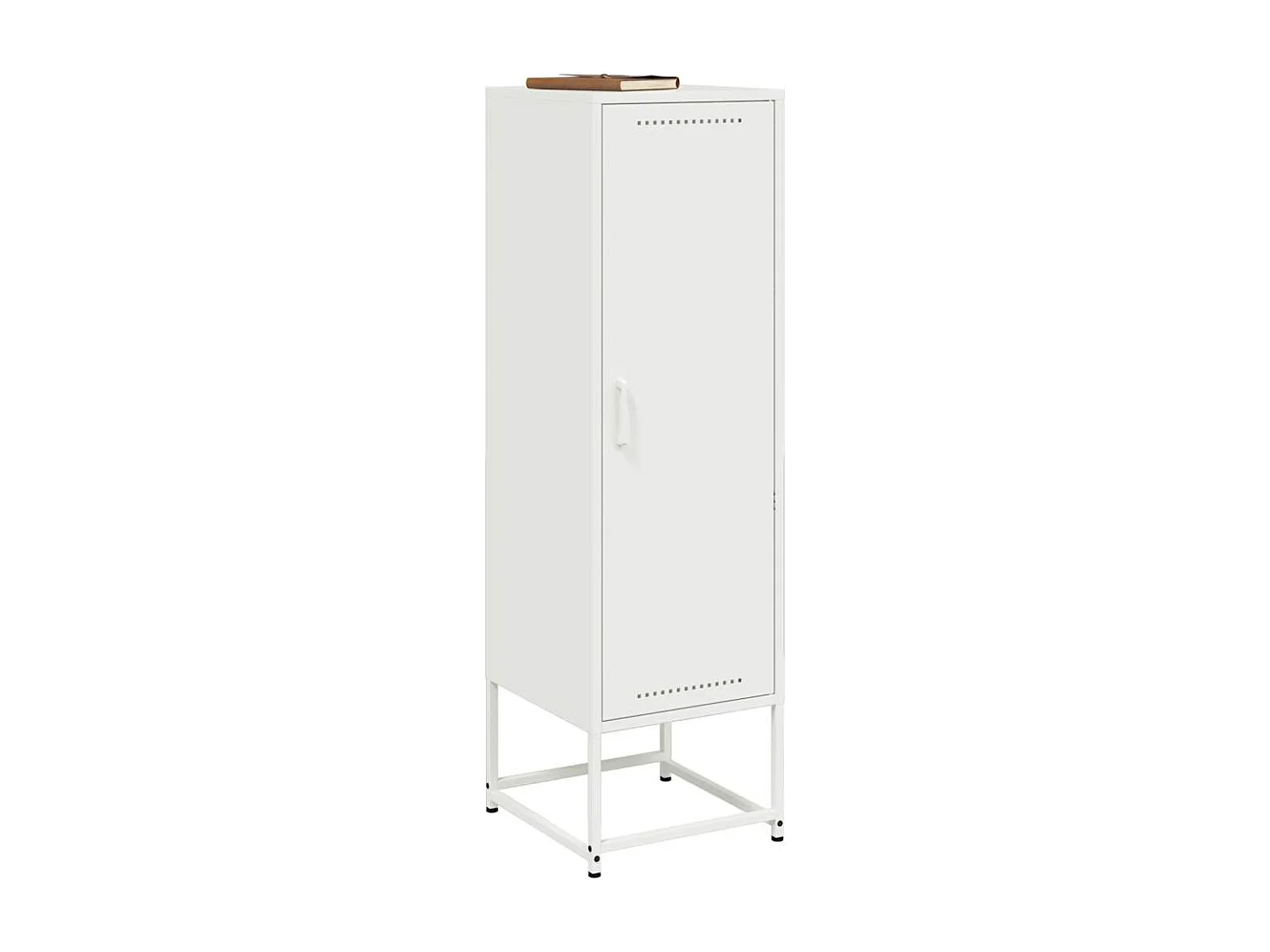 Buffet | Bahut | Meuble de rangement haut blanc 36x39x123 cm acier