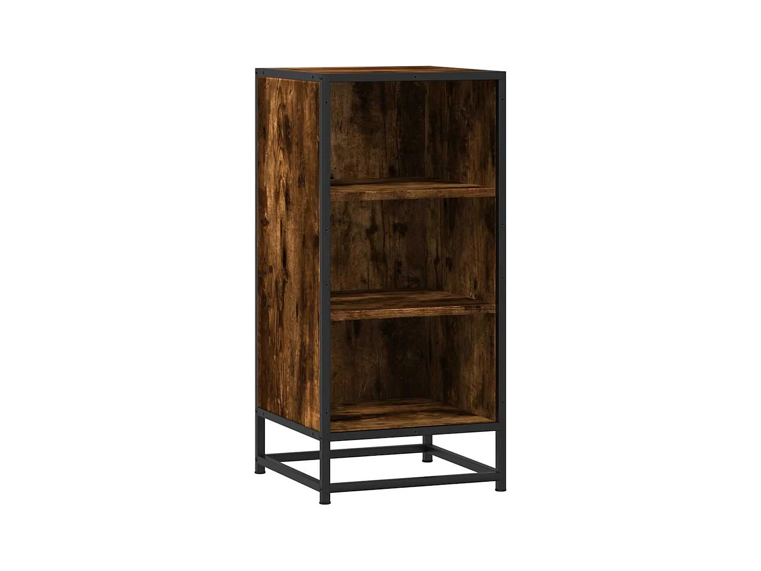 Buffet | Bahut | Meuble de rangement chêne fumé 35,5x35x76 cm bois d'ingénierie et métal