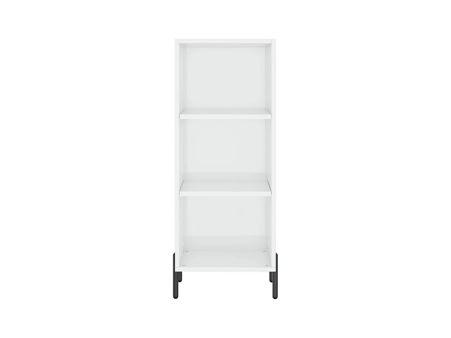 Buffet | Bahut | Meuble de rangement blanc brillant 34,5x32,5x90 cm bois d'ingénierie