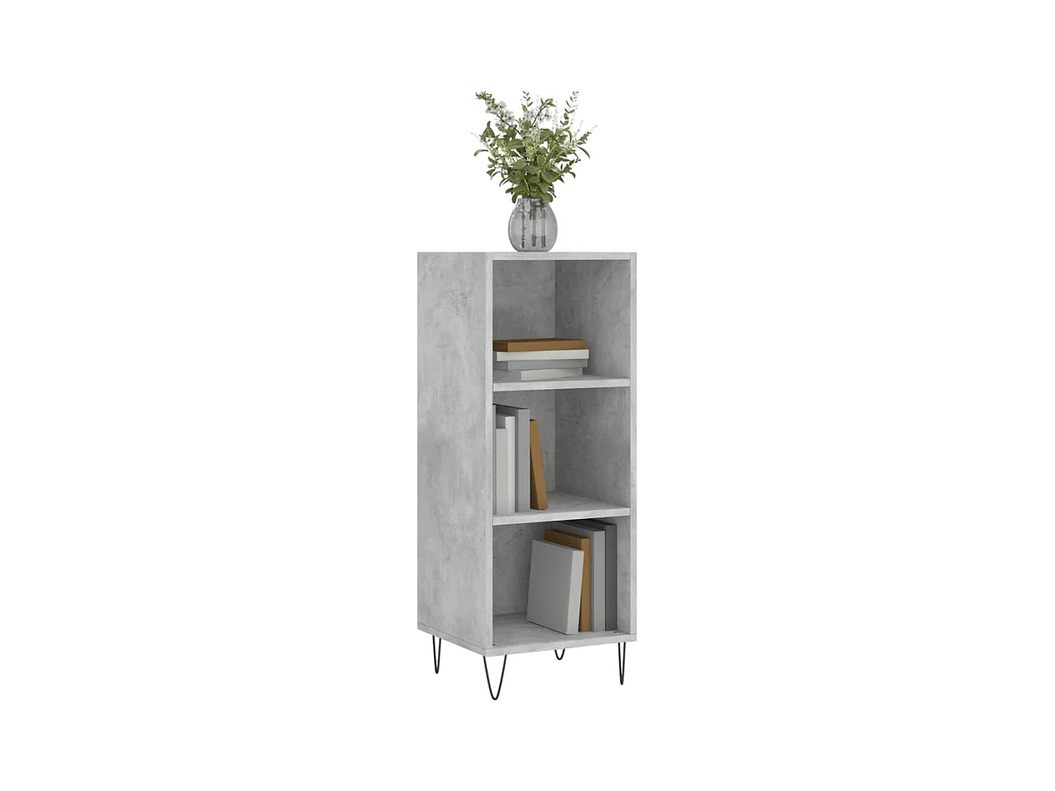 Credenza | Buffet | Armadio Grigio Cemento 34,5x32,5x90 cm in Legno Multistrato