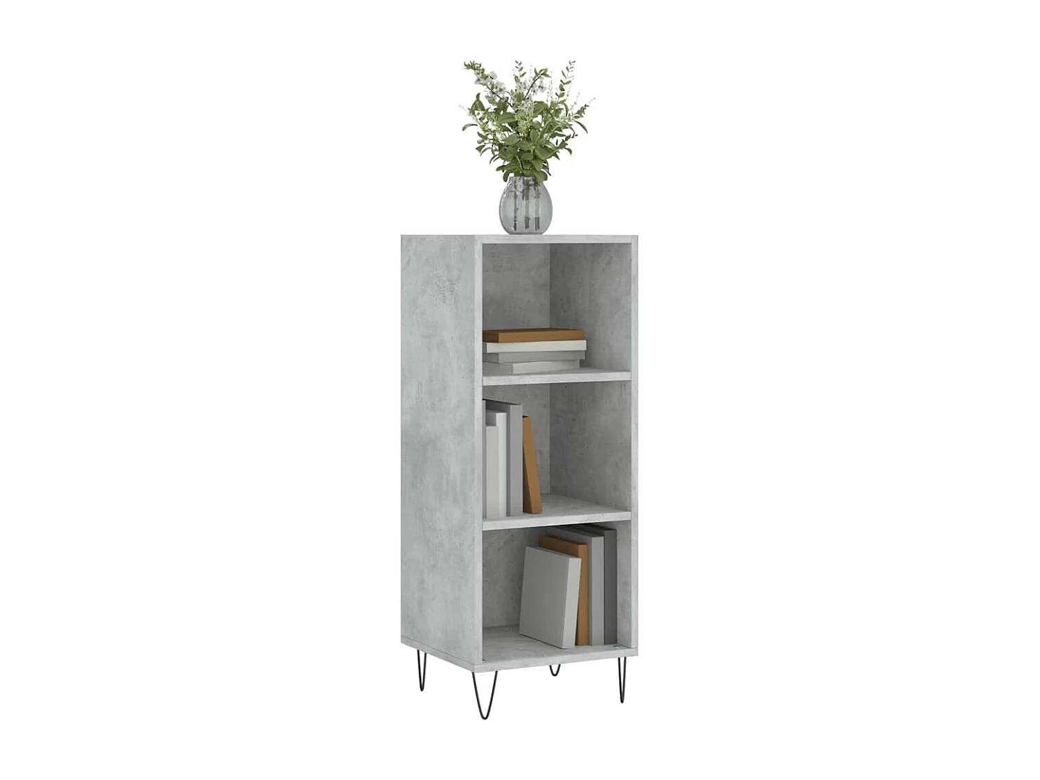 Buffet | Bahut | Meuble de rangement gris béton 34,5x32,5x90 cm bois d'ingénierie