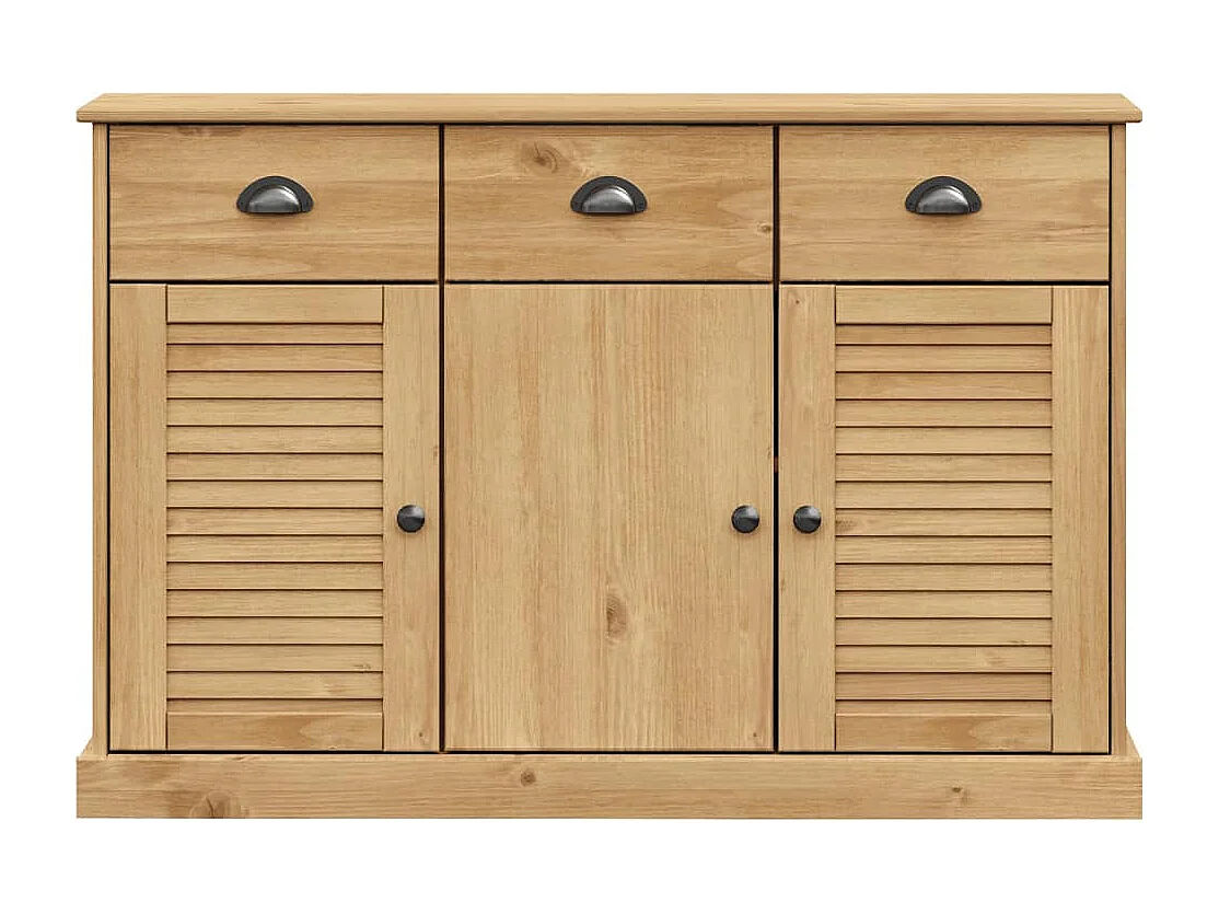 Buffet | Commode à tiroir | Meuble de rangement avec tiroirs VIGO 113x40x75 cm bois massif de pin