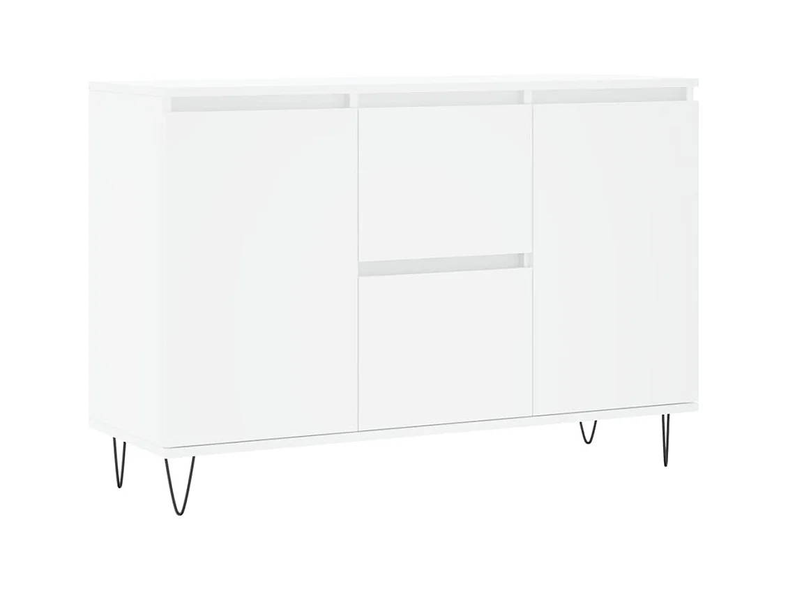 Buffet | Bahut | Meuble de rangement blanc 104x35x70 cm bois d'ingénierie