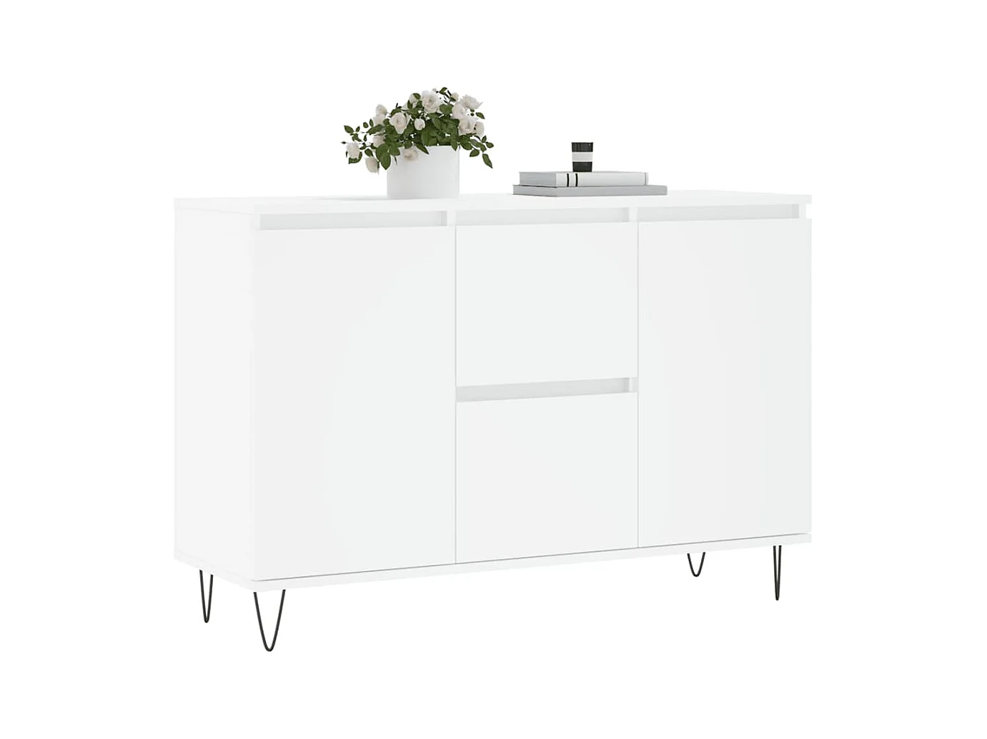 Buffet | Bahut | Meuble de rangement blanc 104x35x70 cm bois d'ingénierie
