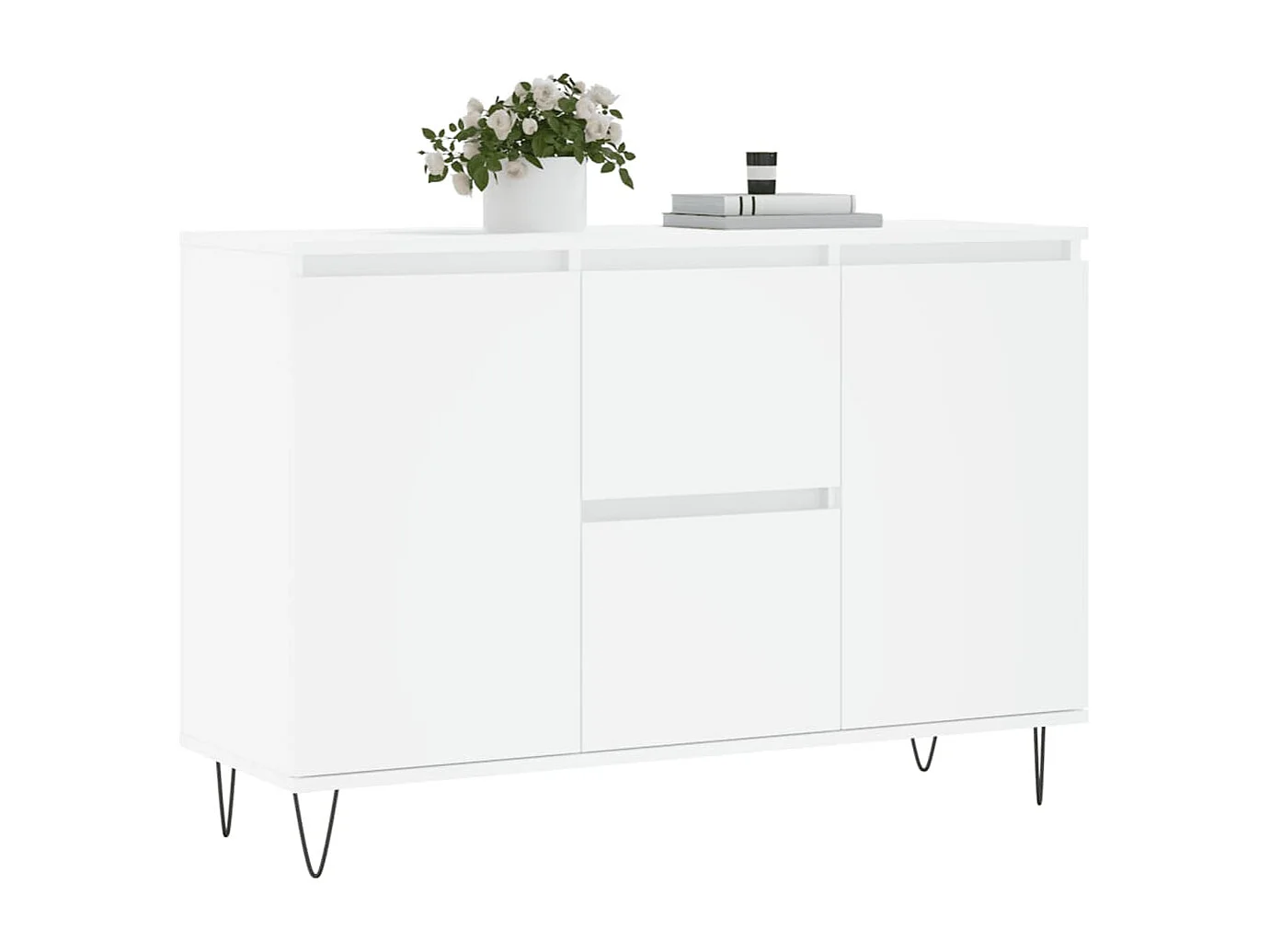 Buffet | Bahut | Meuble de rangement blanc 104x35x70 cm bois d'ingénierie