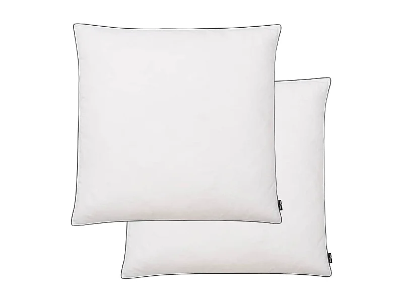 Pack de 2 almohadas de plumón consistencia ligera blanco 80x80 cm