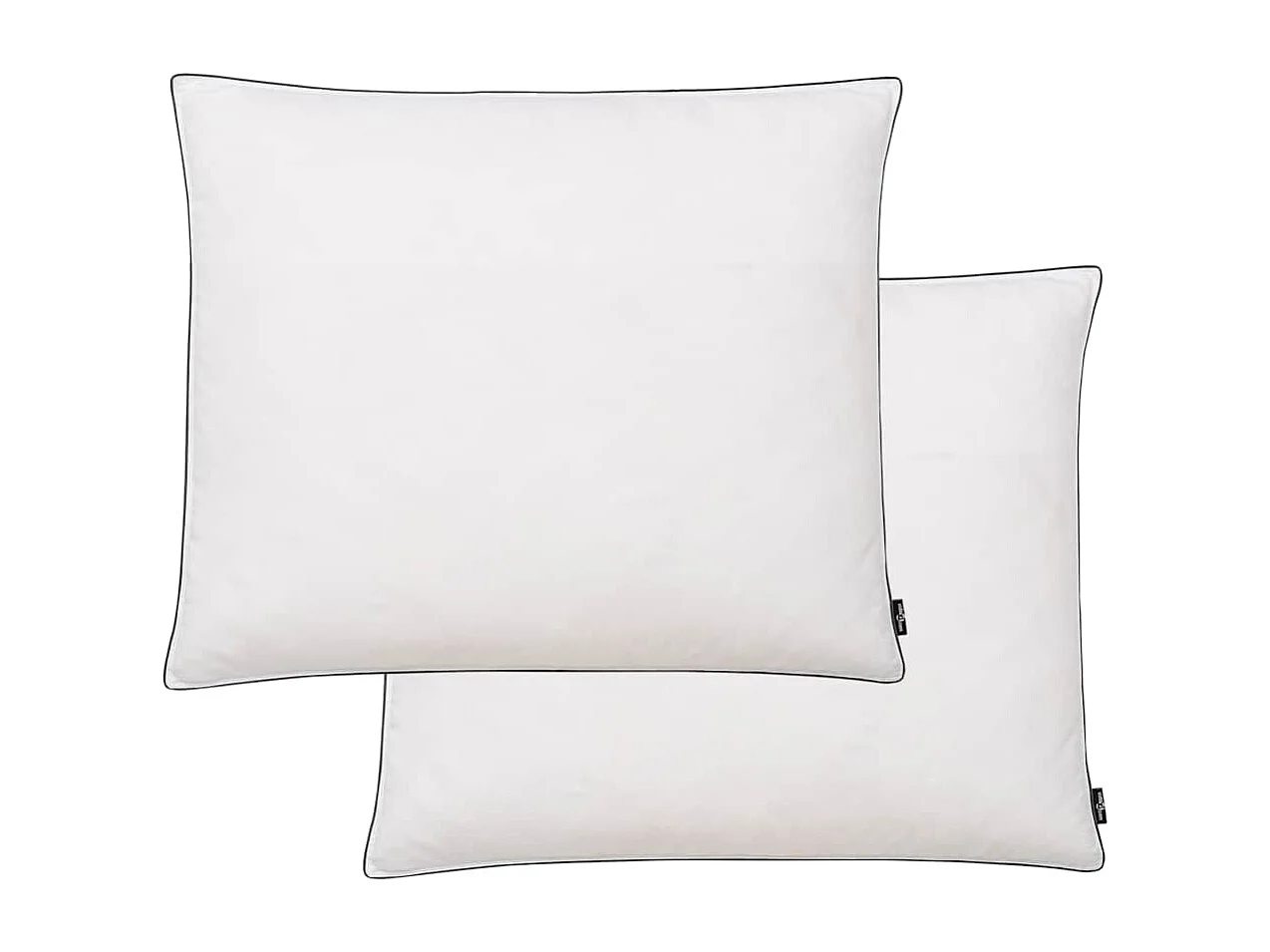 Pack de 2 almohadas de plumón consistencia fuerte blanco 70x60 cm