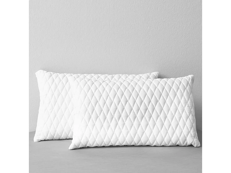 Conjunto de Travesseiros 2 Peças em Espuma de Memória 80x40x14 cm para um Sono Revitalizante