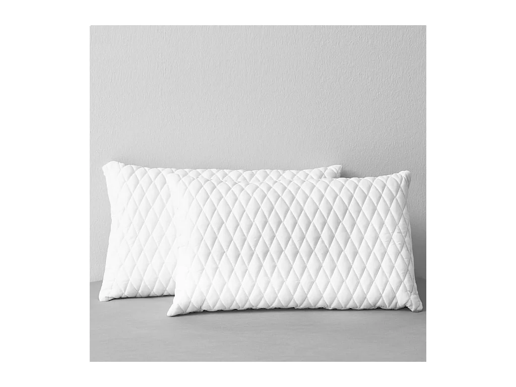 Conjunto de Travesseiros 2 Peças em Espuma de Memória 80x40x14 cm para um Sono Revitalizante