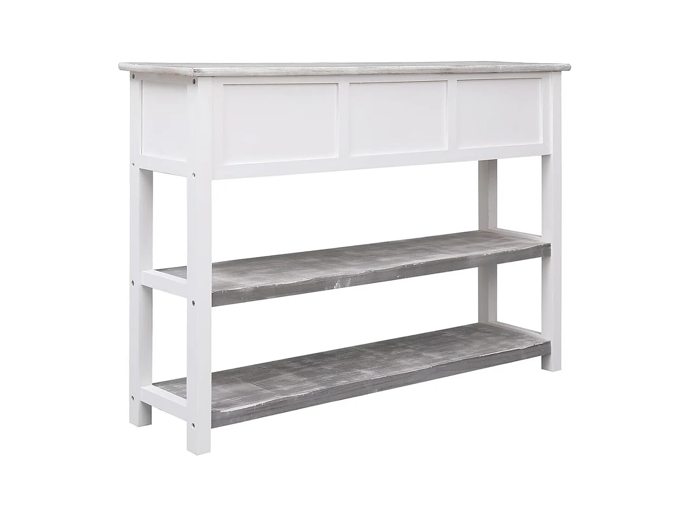 Credenza | Buffet | Armadio Grigio Antico 108x30x76 cm Legno Massello di Paulownia