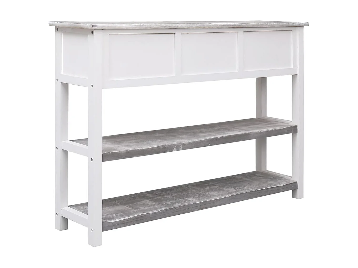 Credenza | Buffet | Armadio Grigio Antico 108x30x76 cm Legno Massello di Paulownia