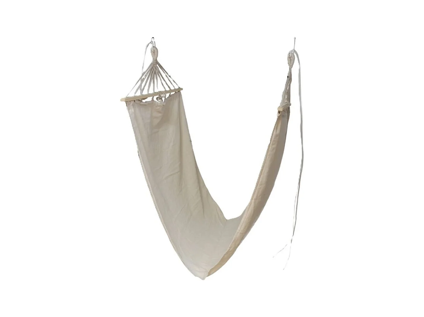 Hamaca colgante individual algodón blanco 80x270 cm