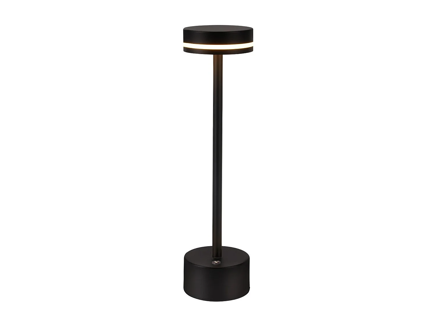 NETTLIFE Lampe de table led à piles, sans fil, à intensité variable, rechargeable par usb-c, tactile, dorée, pour chambre, bureau (noir, lot de 2)