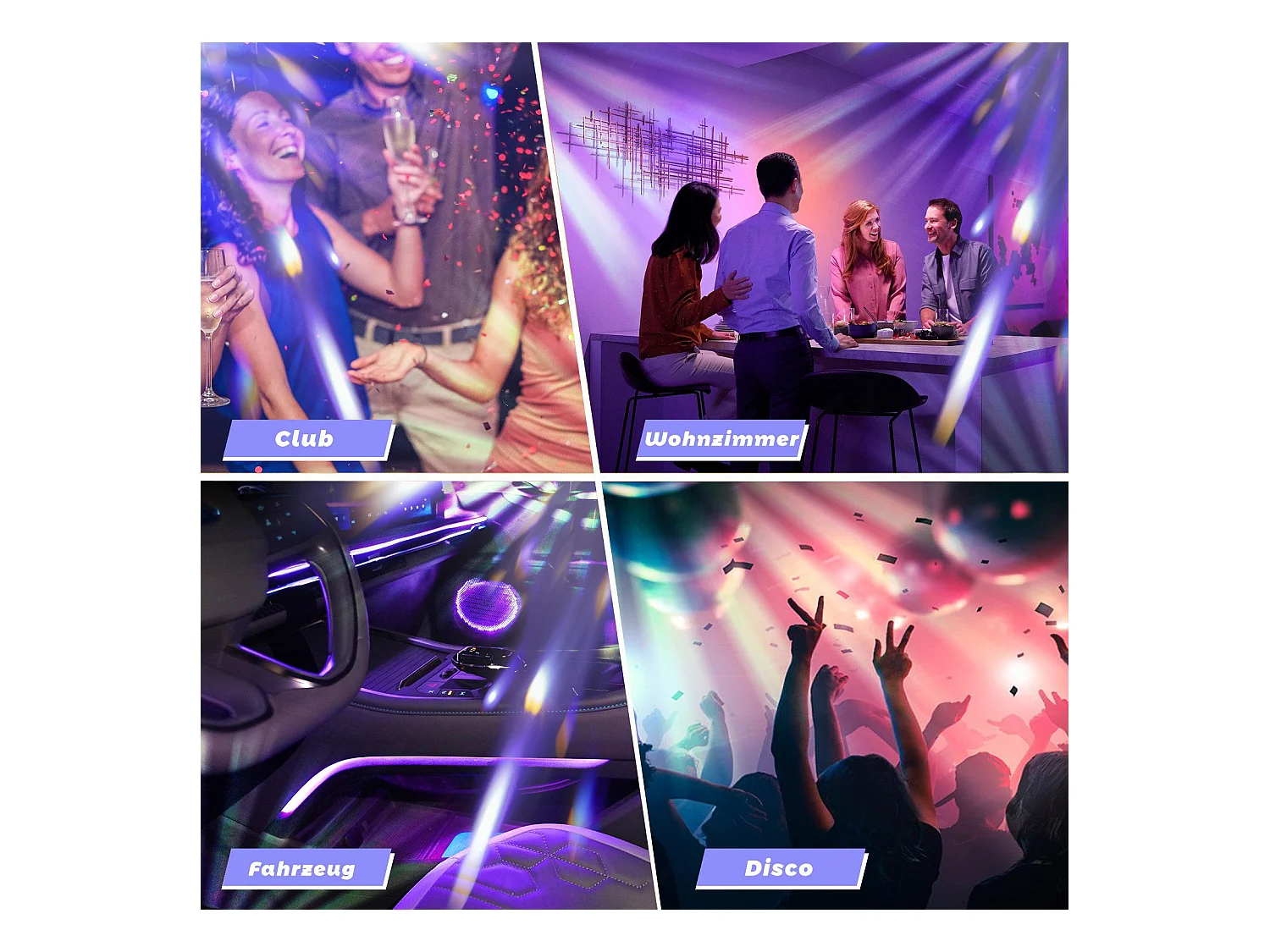 NETTLIFE discobal led discolicht feestverlichting - discobal muziekbediening met usb discolichtbal muziek met kabel thuisfeest 7 rgb