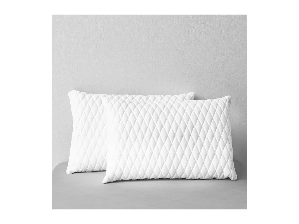 Conjunto de 2 Travesseiros de Espuma de Memória 60x40x14 cm para um Sono Confortável