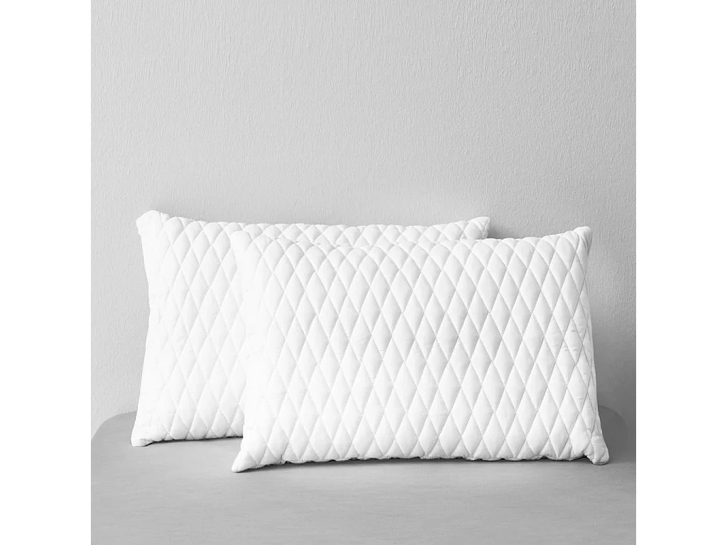 Conjunto de 2 Travesseiros de Espuma de Memória 60x40x14 cm para um Sono Confortável
