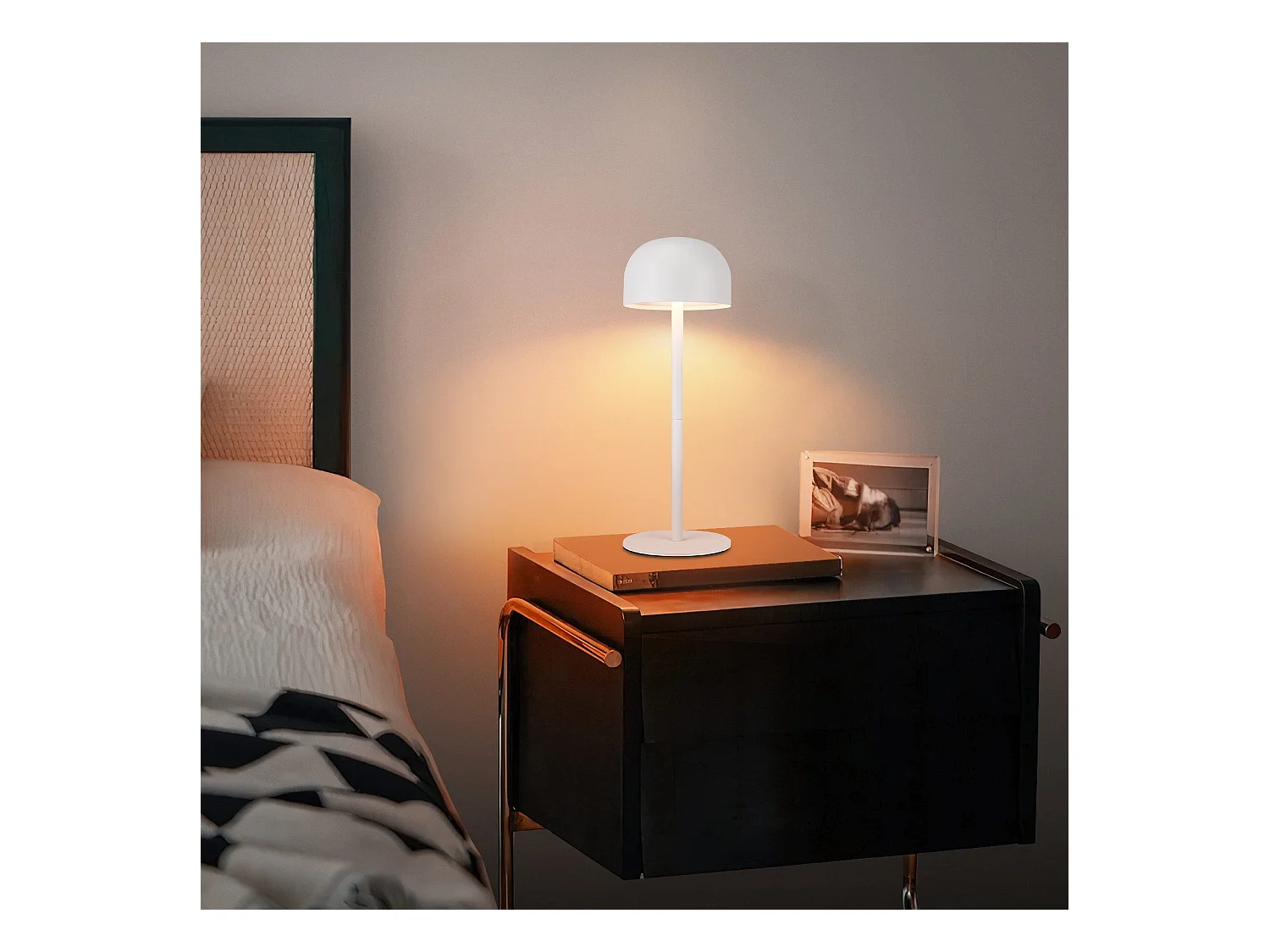 NETTLIFE Draadloze LED-tafellamp: Dimbare touch-tafellamp met 3 kleurtemperaturen USB