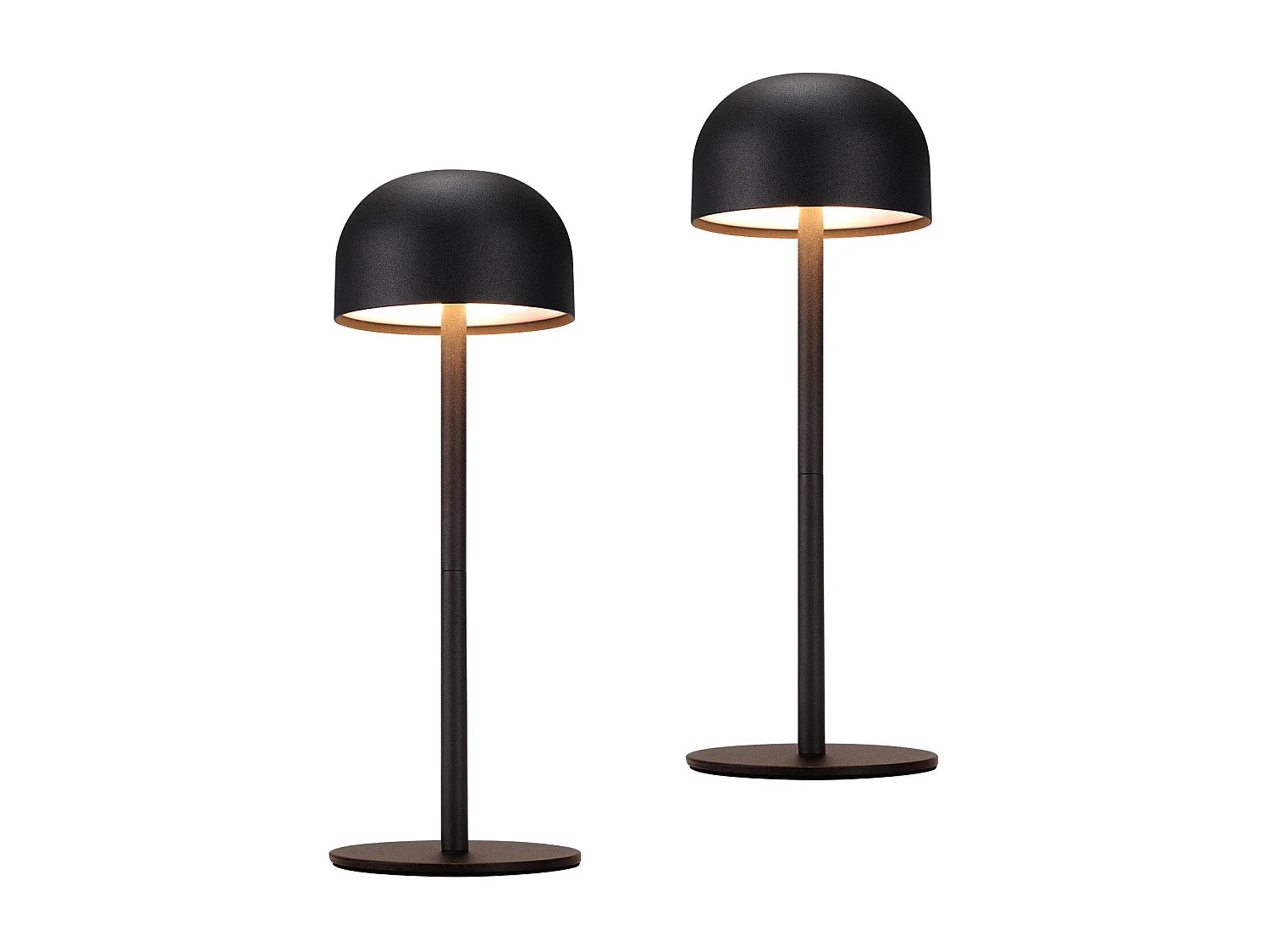 NETTLIFE Lot de 2 lampes de table LED sans fil : lampe de table tactile à intensité variable avec 3 températures de couleur et port USB