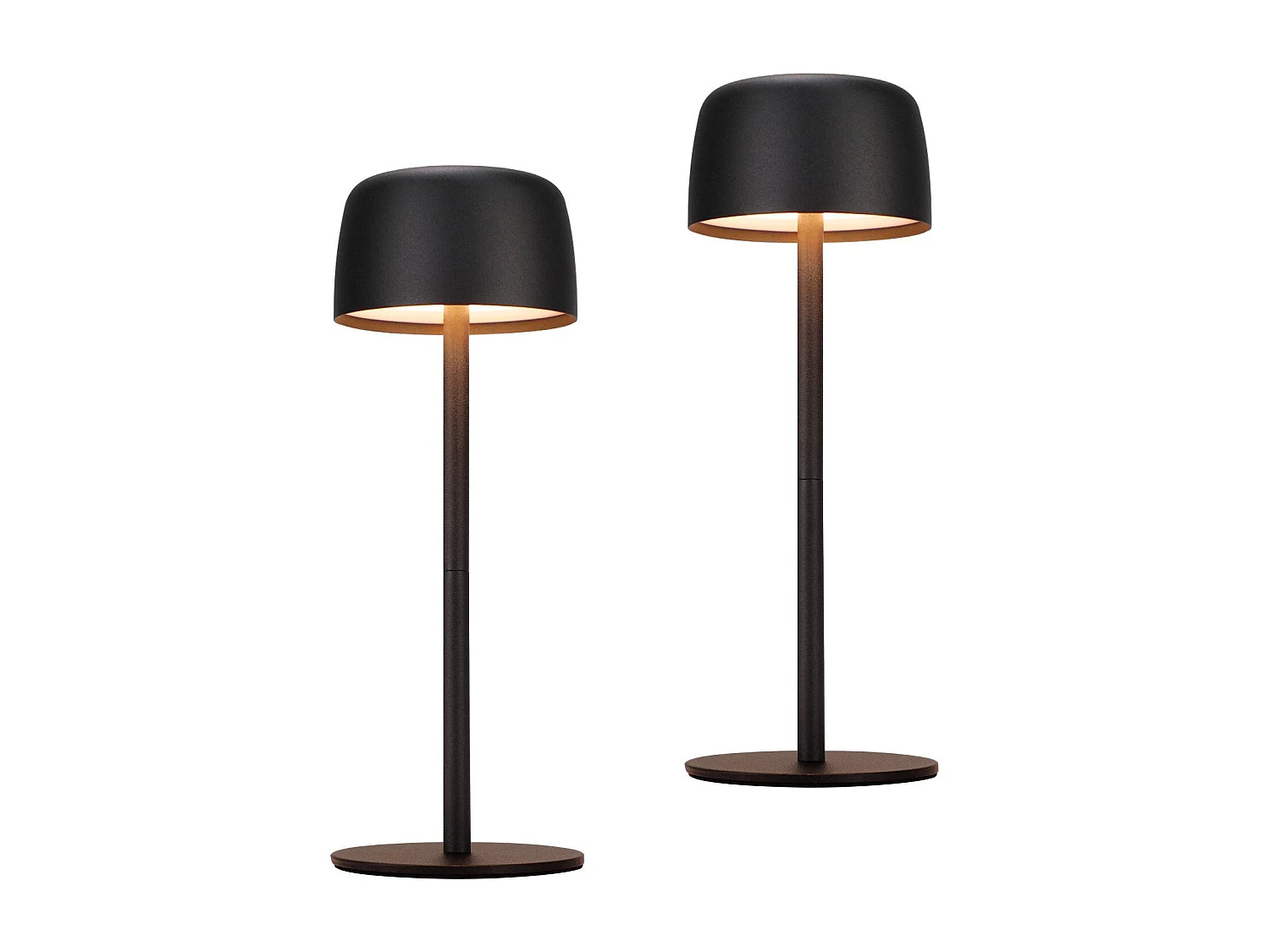 NETTLIFE Lot de 2 lampes de table LED sans fil : lampe de table tactile à intensité variable avec 3 températures de couleur et port USB