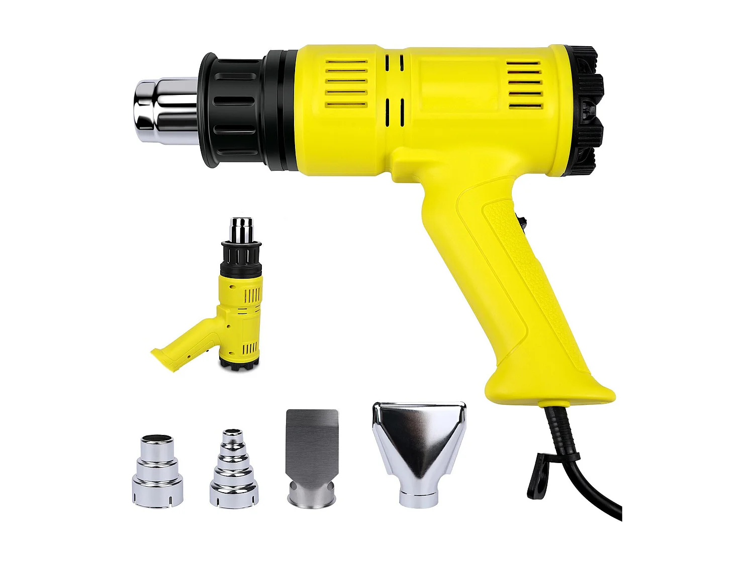 NETTLIFE Pistolet à air chaud Décapeur thermique 2000W Kit réglable 60℃- 600℃ 2000 en W, jusqu'à max. 600,00 °C