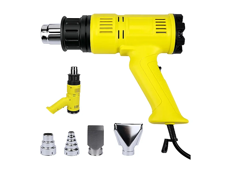 NETTLIFE Heißluftgebläse, Heißluftpistole, 2000 W, einstellbar, Set 60 °C – 600 °C, 2000 W, bis max. 600,00 °C