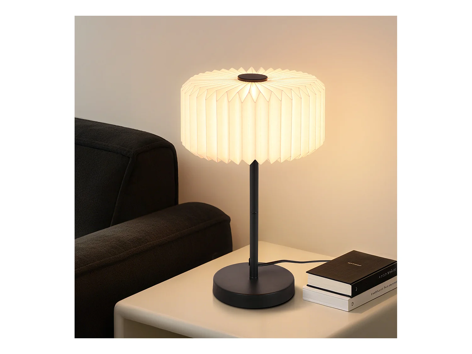 NETTLIFE Lampe de chevet vintage pour salon - Lampe de table avec câble design pour chambre à coucher