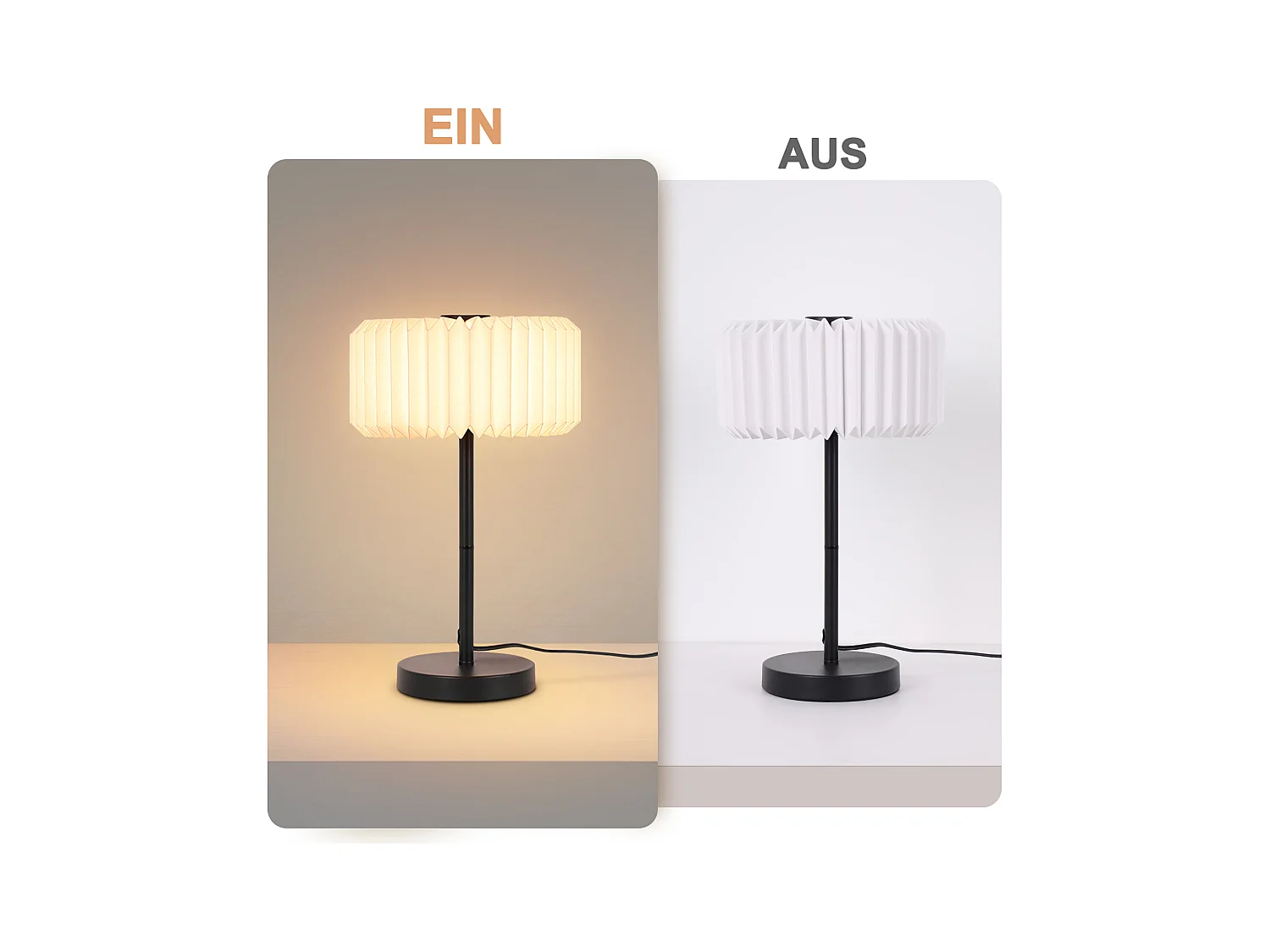 NETTLIFE Lampe de chevet vintage pour salon - Lampe de table avec câble design pour chambre à coucher