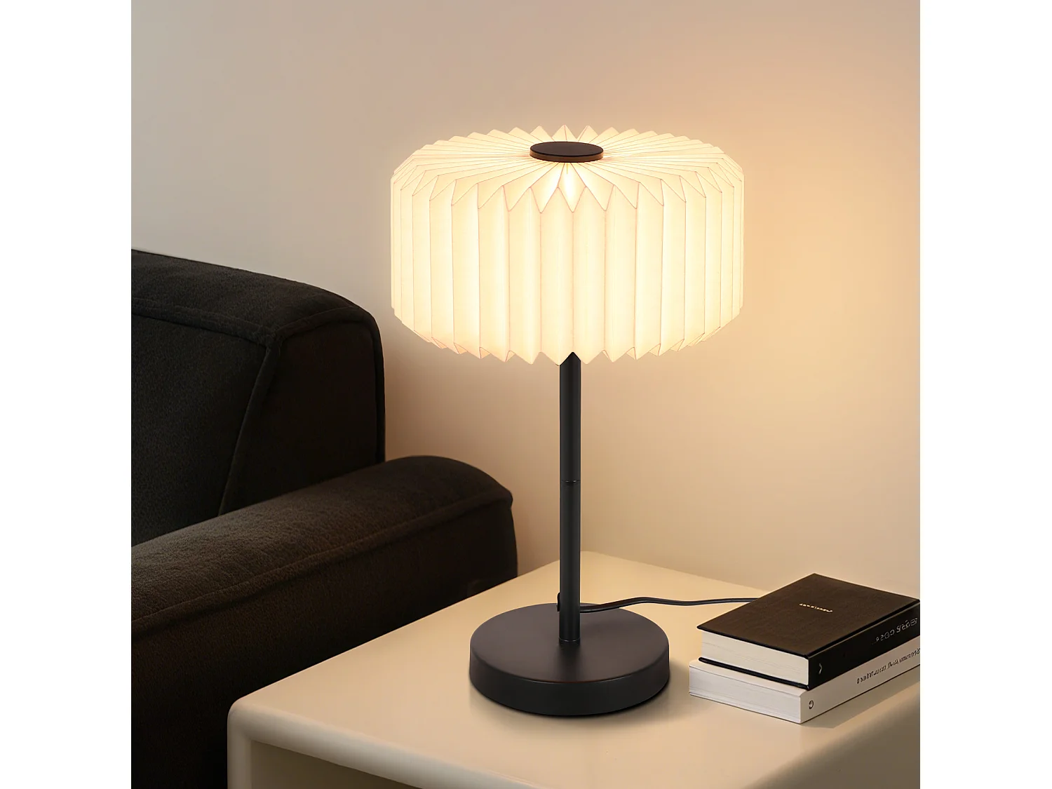 NETTLIFE Lampe de chevet vintage pour salon - Lampe de table avec câble design pour chambre à coucher