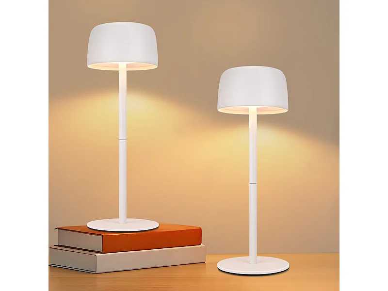 NETTLIFE Lámpara de mesa LED inalámbrica, lámpara de noche continua con batería