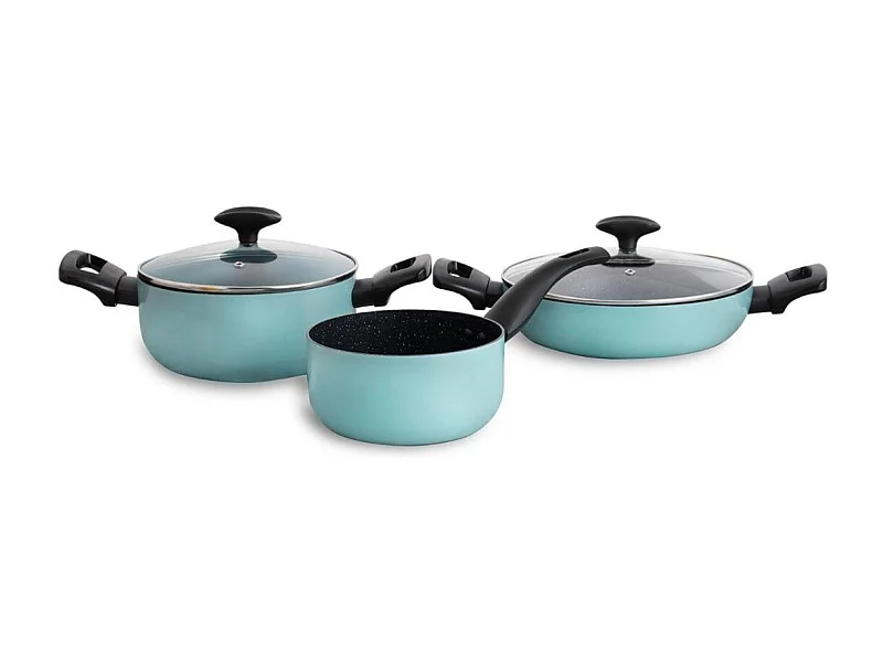Set de 3 piezas Country Land Quid aluminio prensado azul/negro