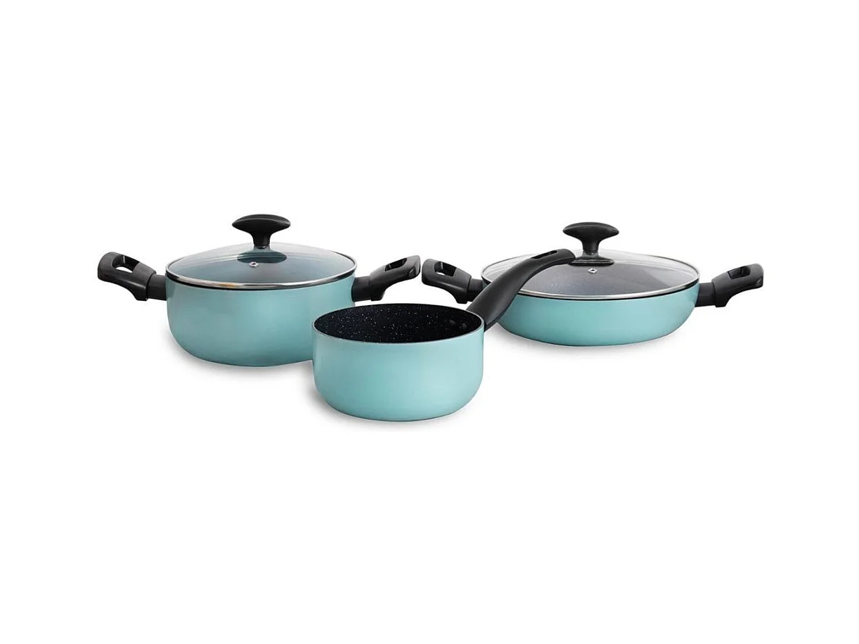 Set de 3 piezas Country Land Quid aluminio prensado azul/negro