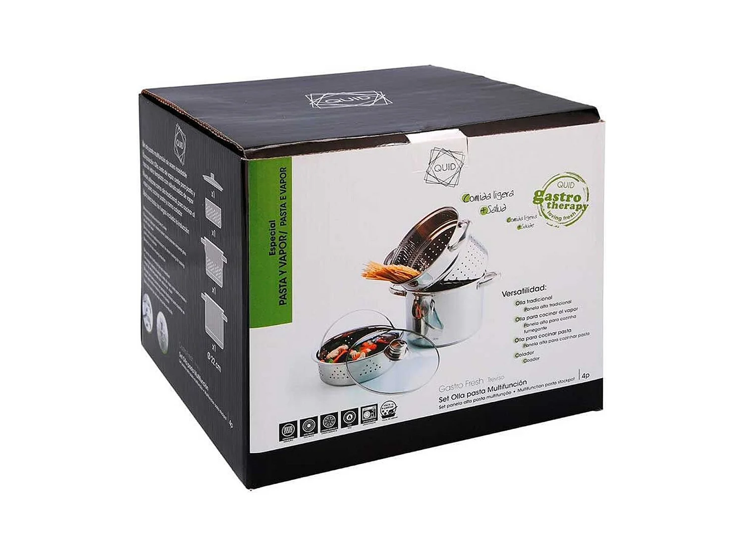 Batería de cocina 4 piezas Gastro Fresh Quid acero inoxidable Ø22 cm