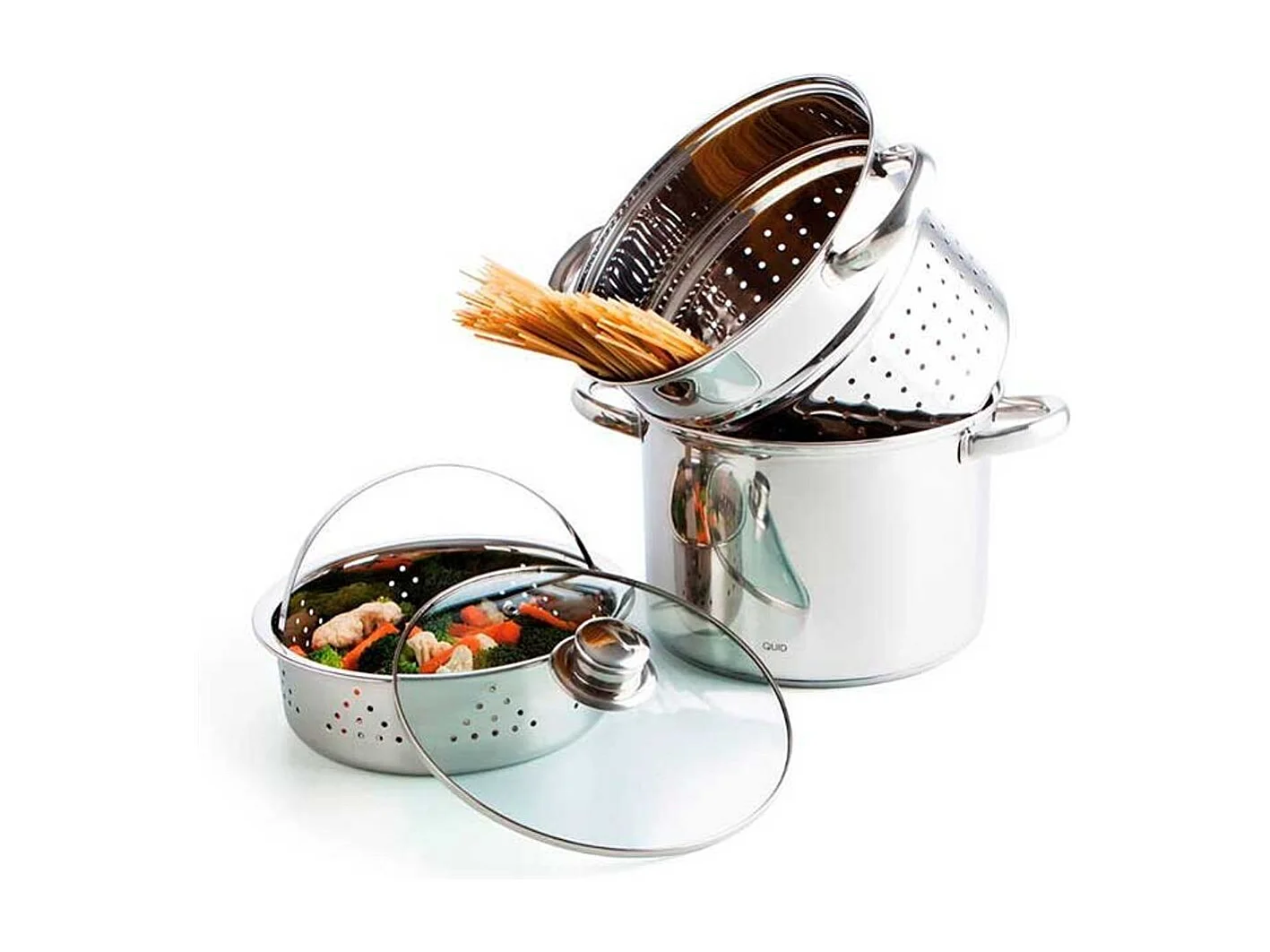 Batería de cocina 4 piezas Gastro Fresh Quid acero inoxidable Ø22 cm