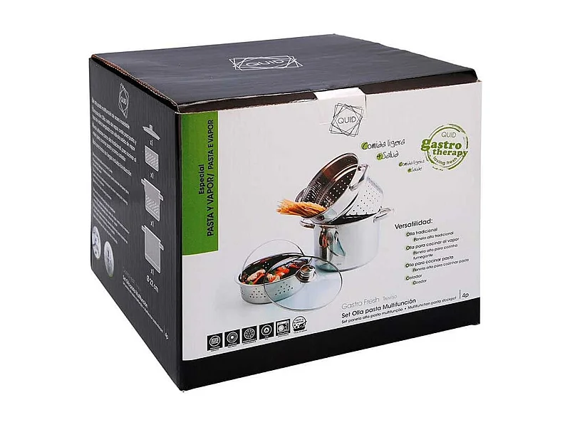 Batería de cocina 4 piezas Gastro Fresh Quid acero inoxidable Ø22 cm
