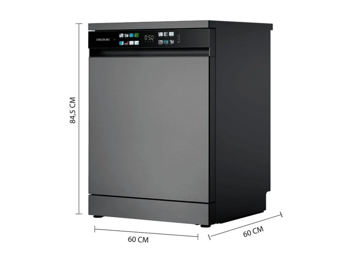 Lavavajillas Cecotec Bolero Aguazero 6210 15 servicios 8 programas D negro 60 cm