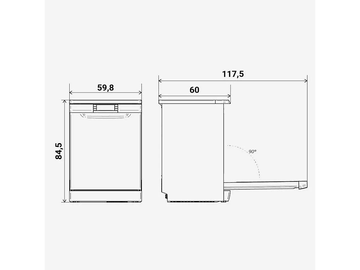 Lavavajillas Java 6060 Universal Blue 14 servicios 3 bandejas E blanco 59,8 cm