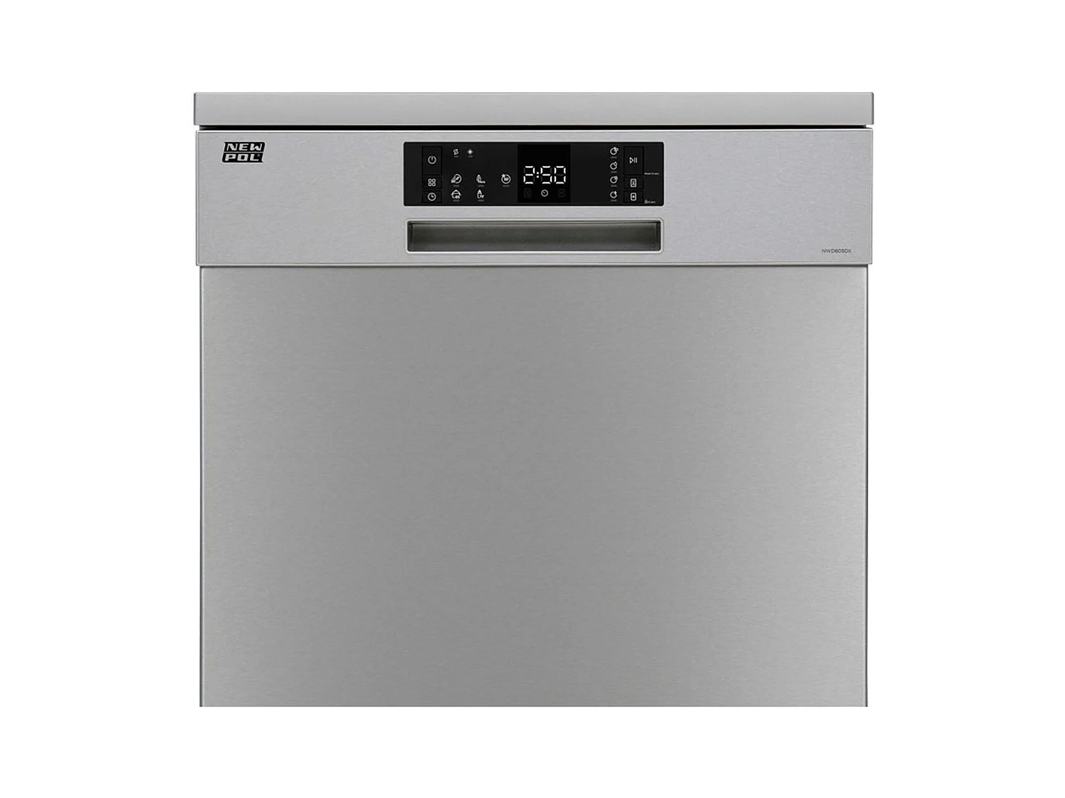 Lavavajillas New Pol NWD605DX 12 cubiertos panel elecrónico E inox 59,8 cm
