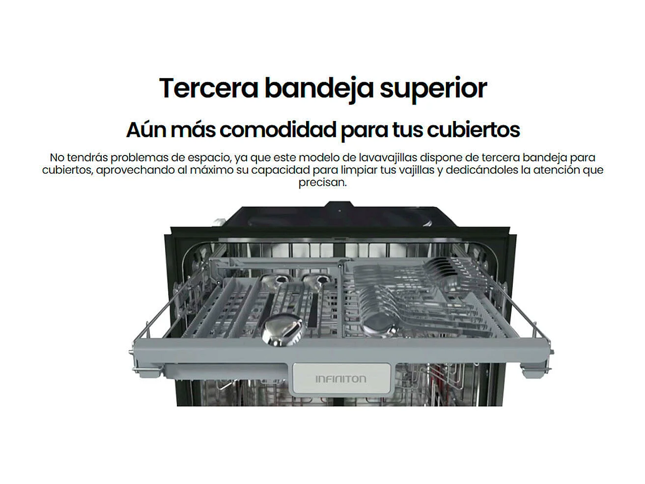 Lavavajillas semi integrable Infiniton DIW-G62W 15 cubiertos 7 programas D blanco 59,5 cm