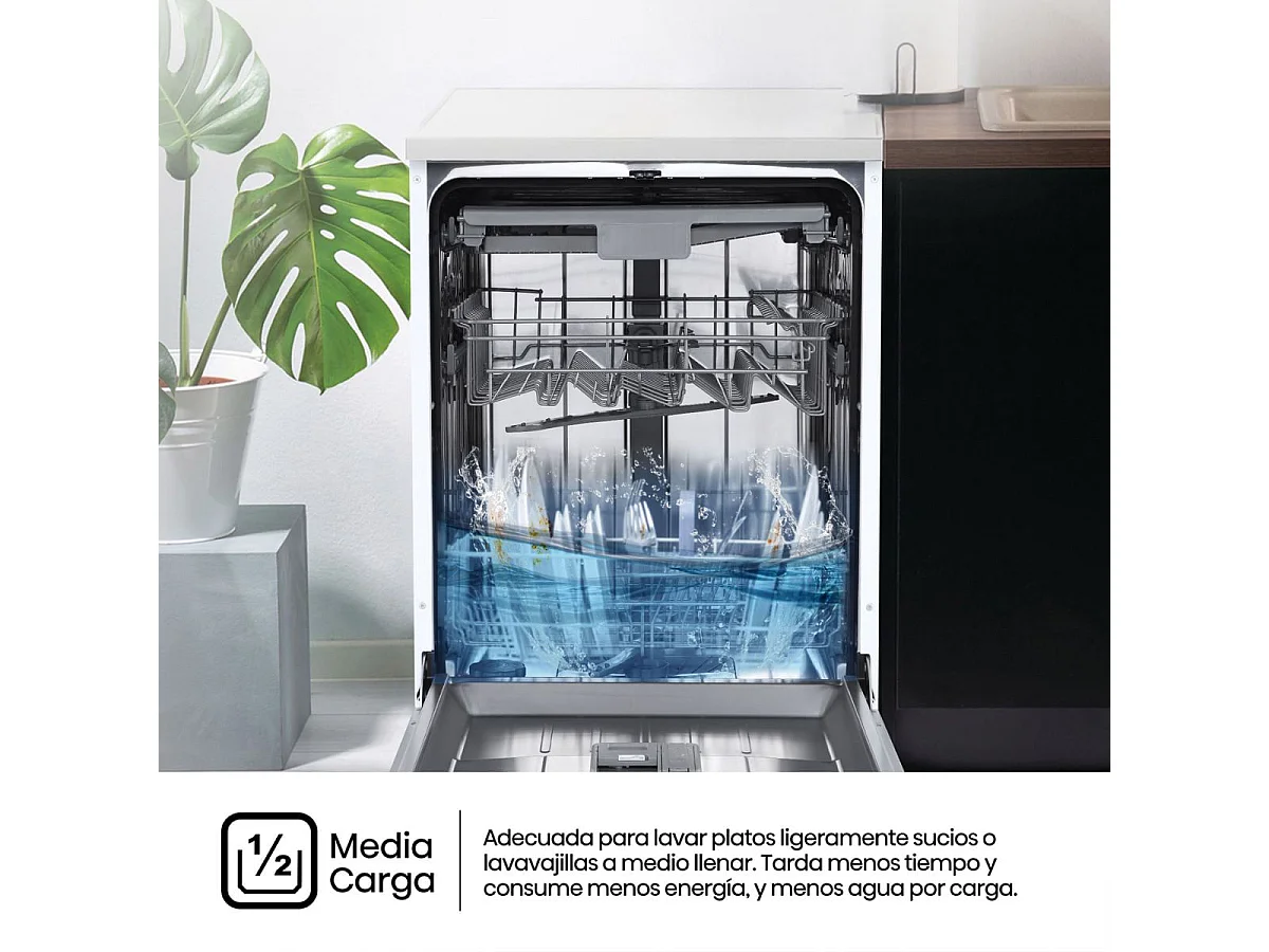 Lavavajillas Hisense HS623D10W 14 servicios 7 programas D blanco 60 cm