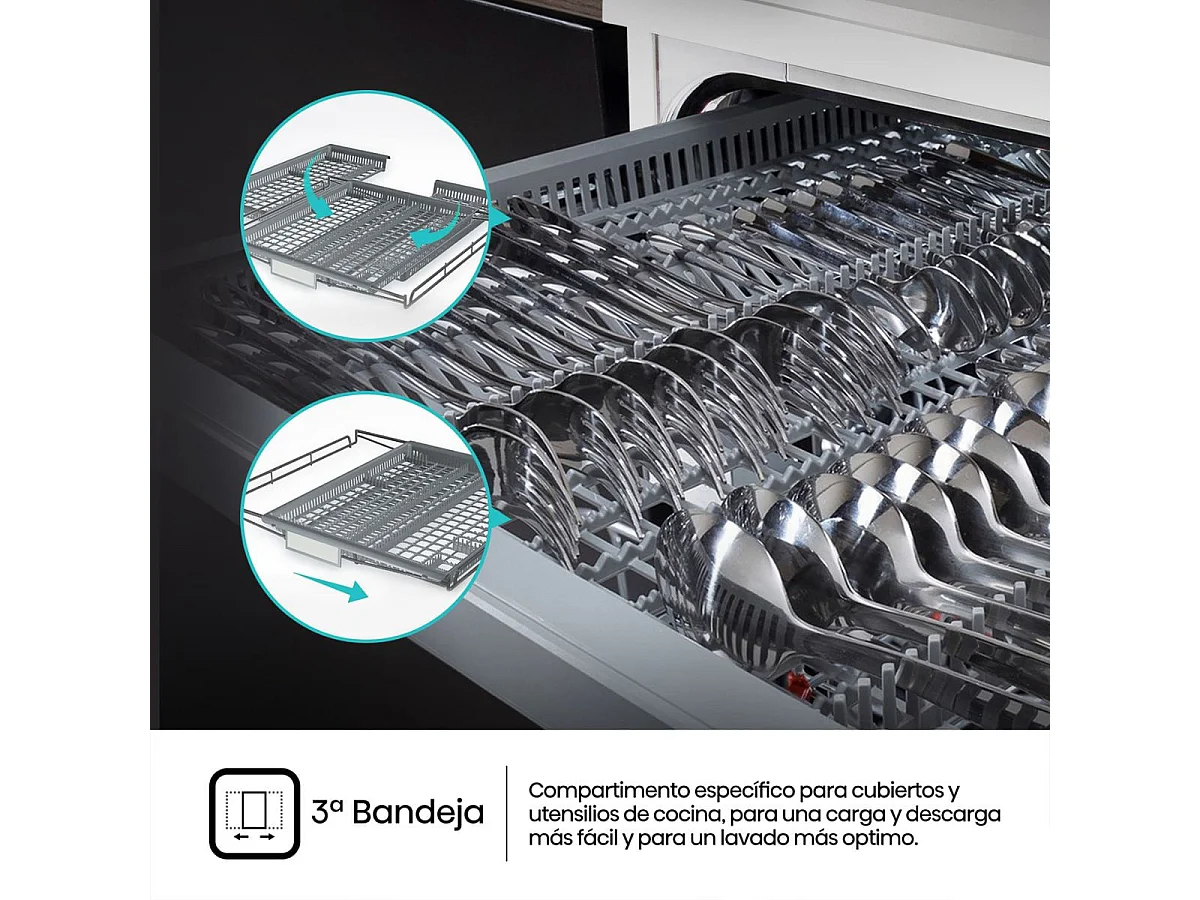 Lavavajillas Hisense HS623D10W 14 servicios 7 programas D blanco 60 cm