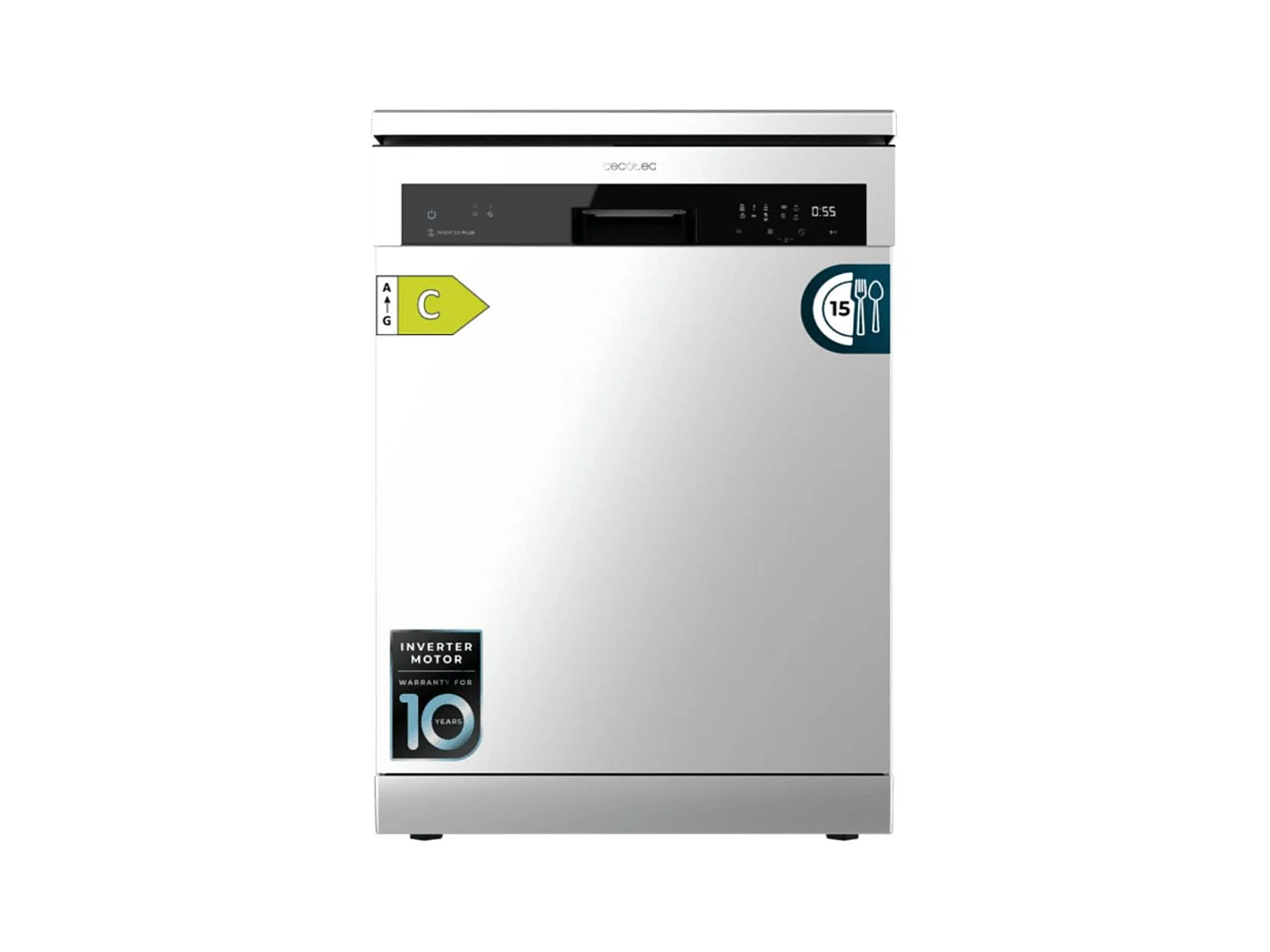 Lavavajillas Cecotec Bolero Aguazero 6500 15 cubiertos 6 programas C inox 60 cm