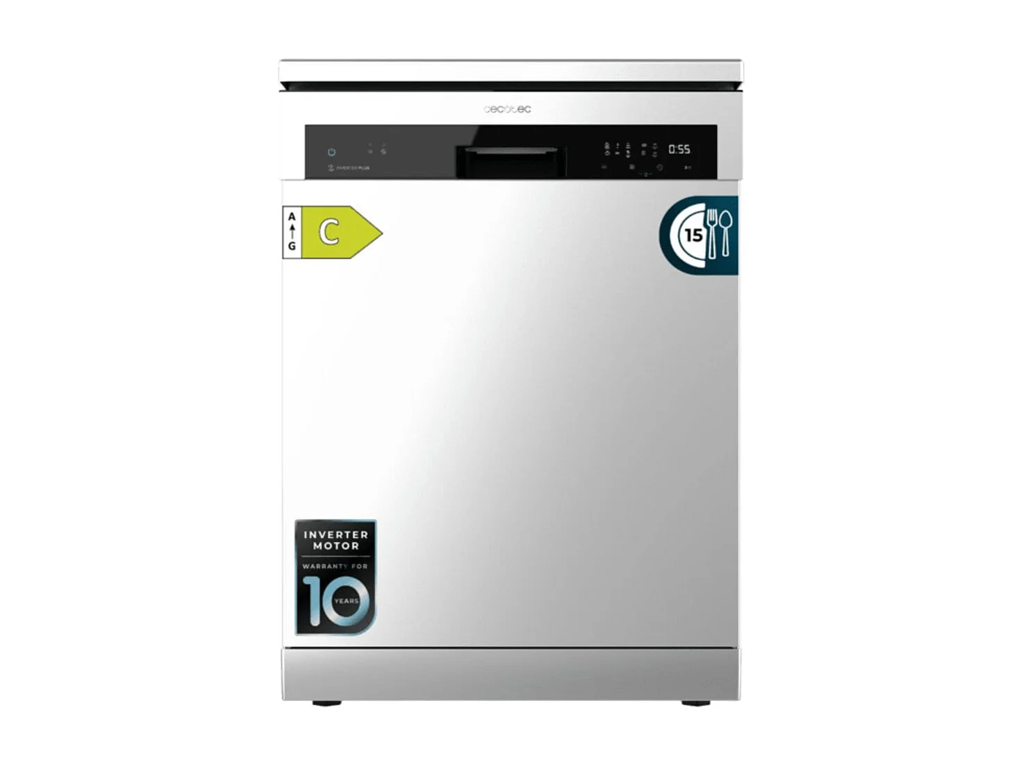 Lavavajillas Cecotec Bolero Aguazero 6500 15 cubiertos 6 programas C inox 60 cm