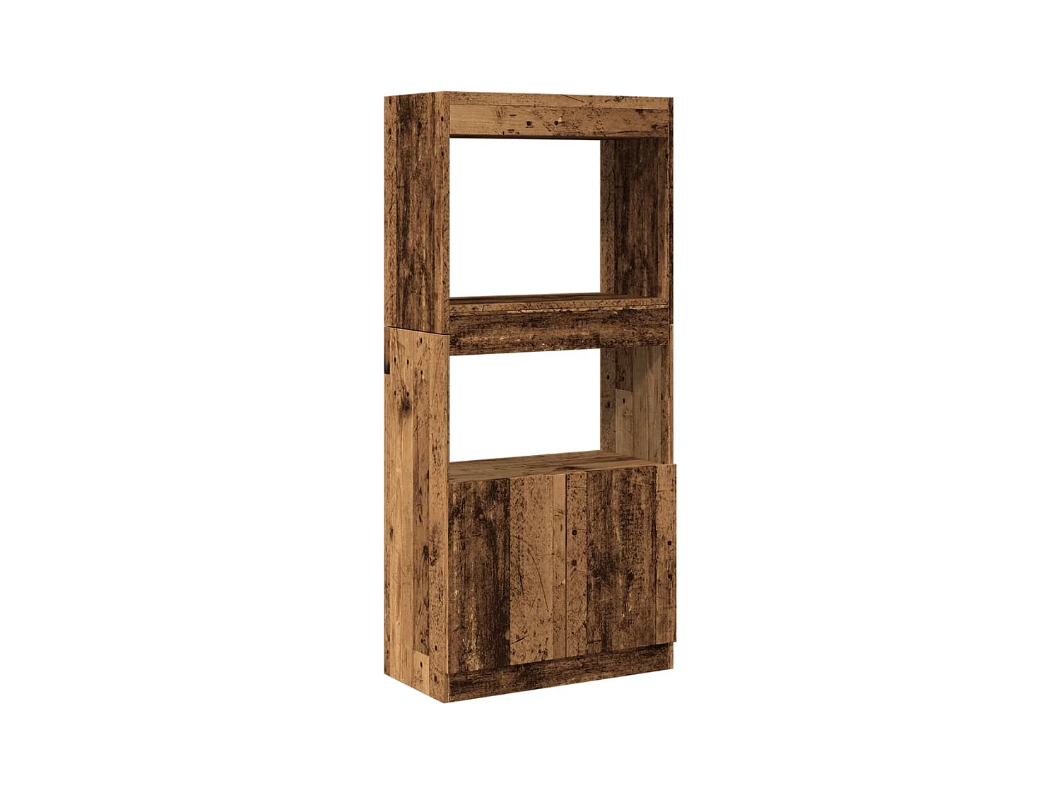 Buffet | Bahut | Meuble de rangement haut vieux bois 63x33x140 cm bois d'ingénierie