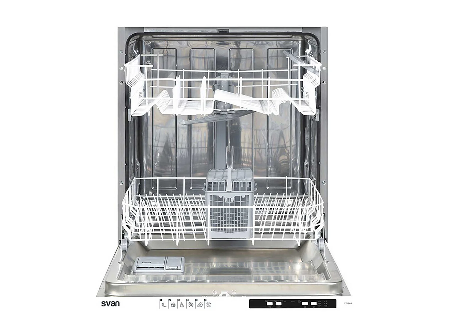 Lavavajillas Svan SVJI604 1900W 12 cubiertos 6 programas 2 bandejas E 59,8cm blanco