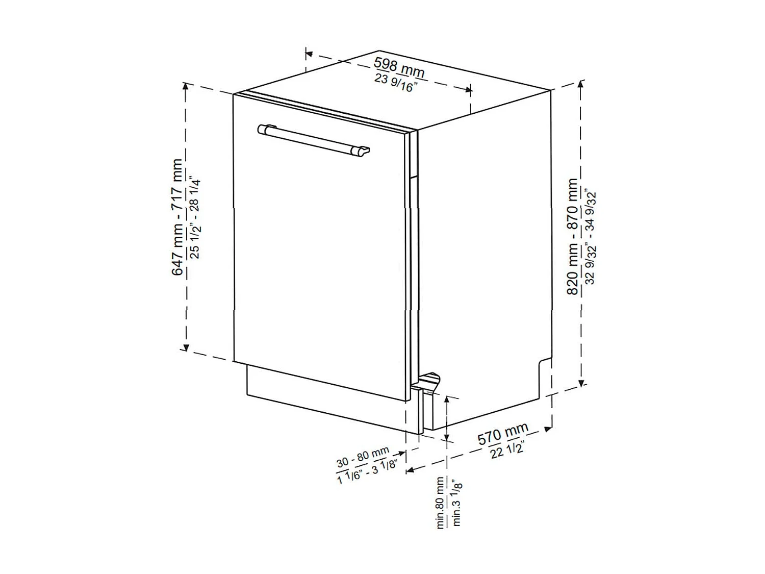 Lavavajillas Svan SVJI604 1900W 12 cubiertos 6 programas 2 bandejas E 59,8cm blanco